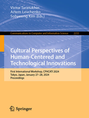 cover image of Cultural Perspectives of Human-Centered and Technological Innovations